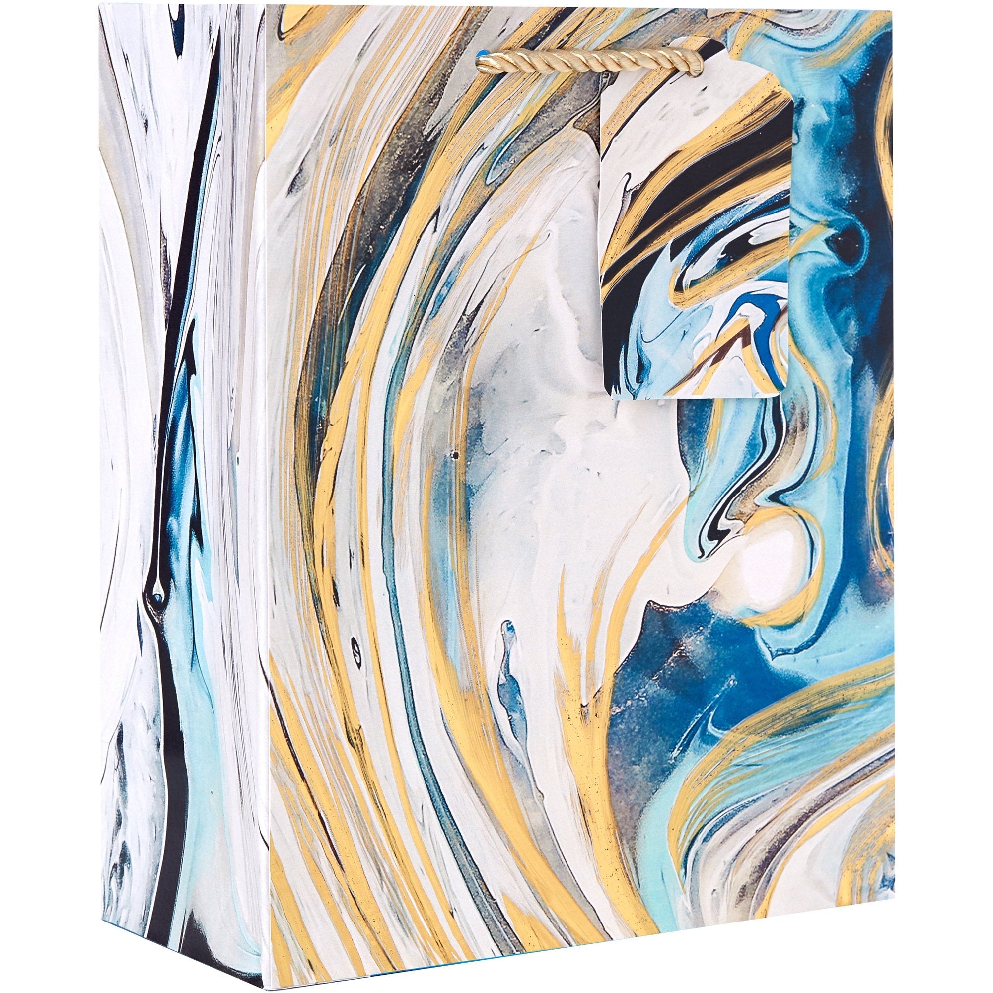 Medium Matte Gift Bags with Foil, Marbleized