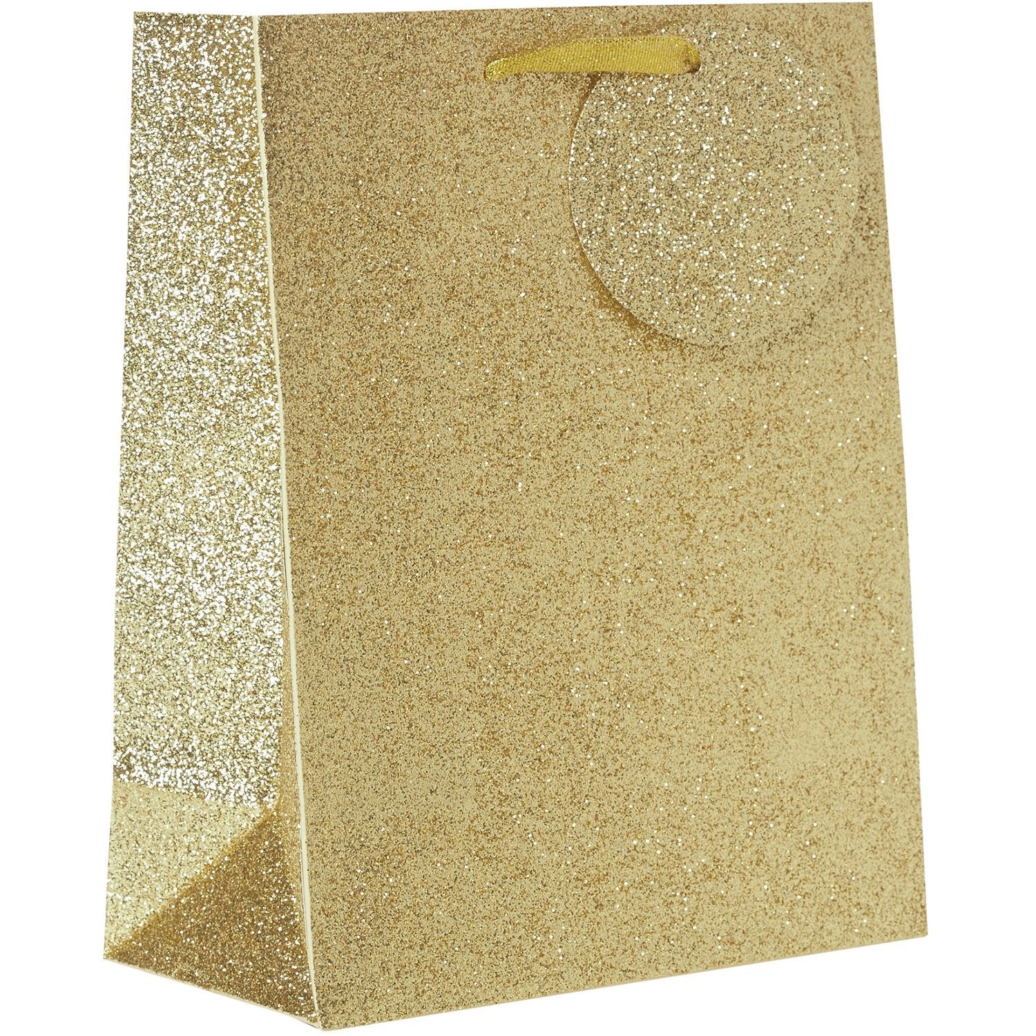 Medium Gift Bags, Gold Glitter