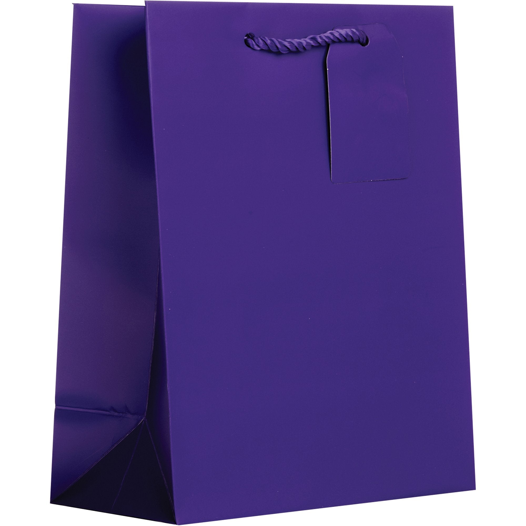 Heavyweight Solid Color Medium Gift Bags, Matte Purple