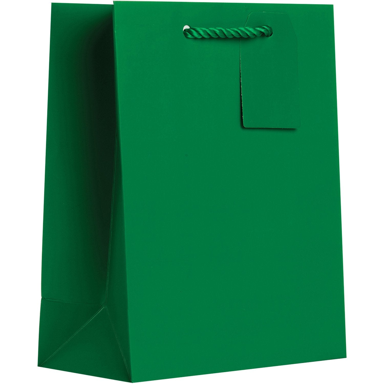 Heavyweight Solid Color Medium Gift Bags, Matte Green