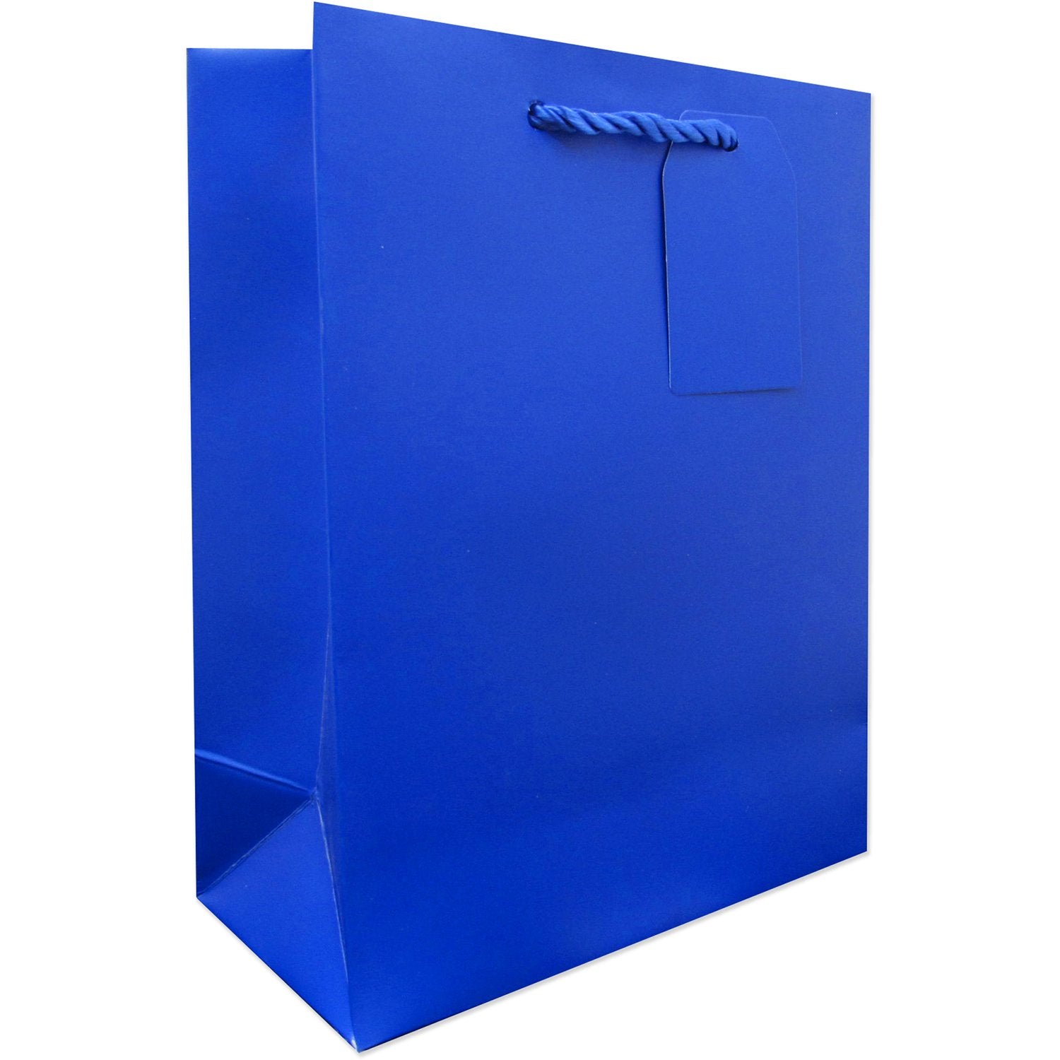 Heavyweight Solid Color Medium Gift Bags, Matte Royal Blue