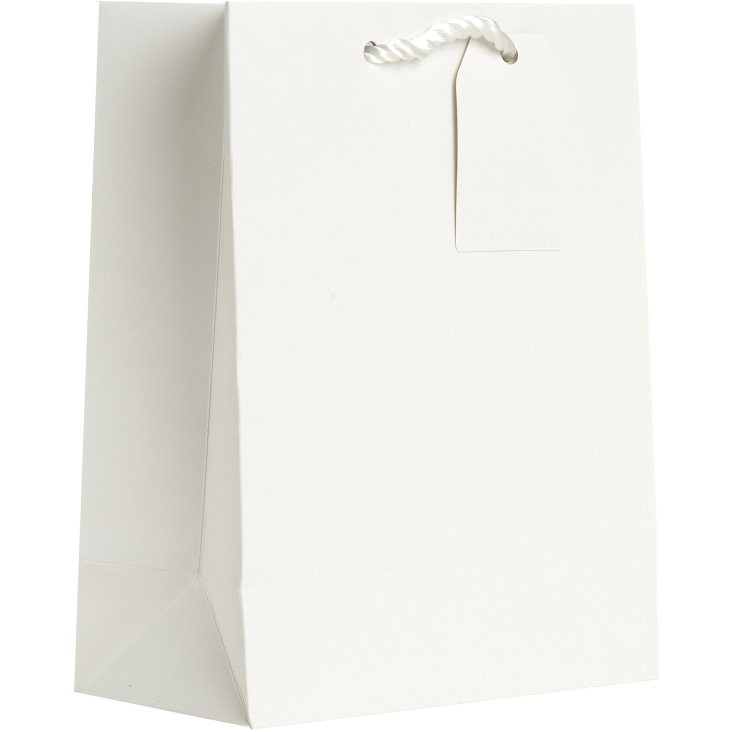 Heavyweight Solid Color Medium Gift Bags, Matte White
