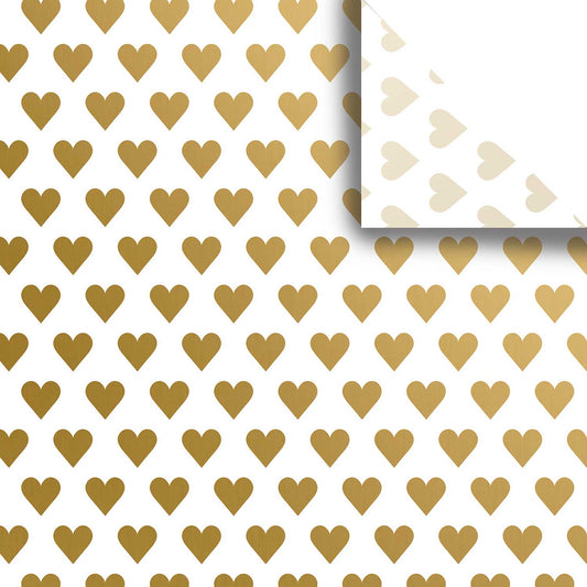 BPT168a Gold Hearts Tissue Paper Swatch