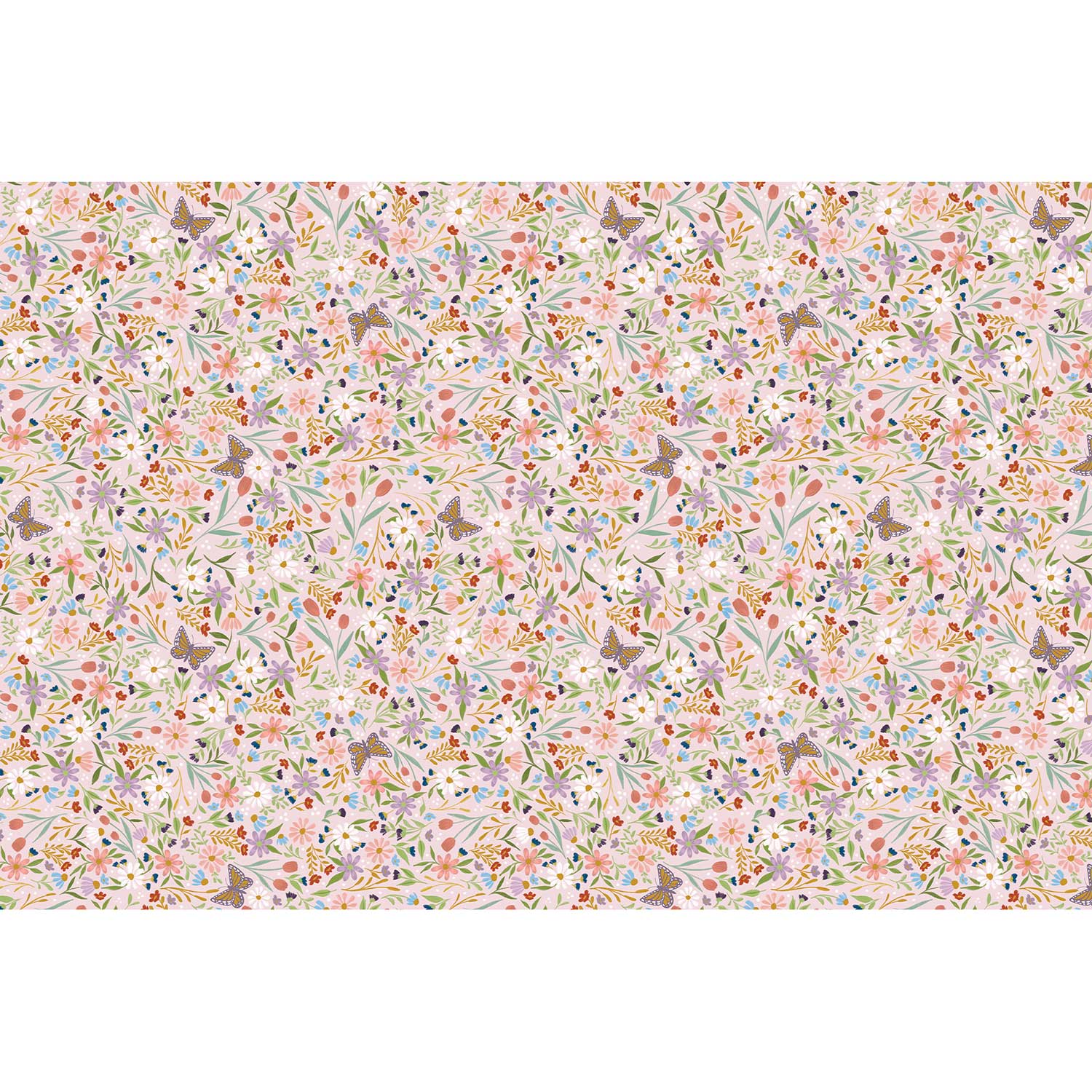 BPT304d Delicate Floral Tissue Paper Full Sheet