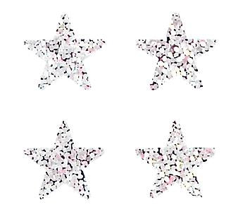 Bulk Roll Prismatic Stickers, Mini Stars (100 Repeats)