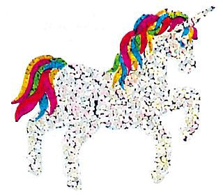 Bulk Roll Prismatic Stickers, Unicorn / Rainbow Mane and Tail (100 Repeats)