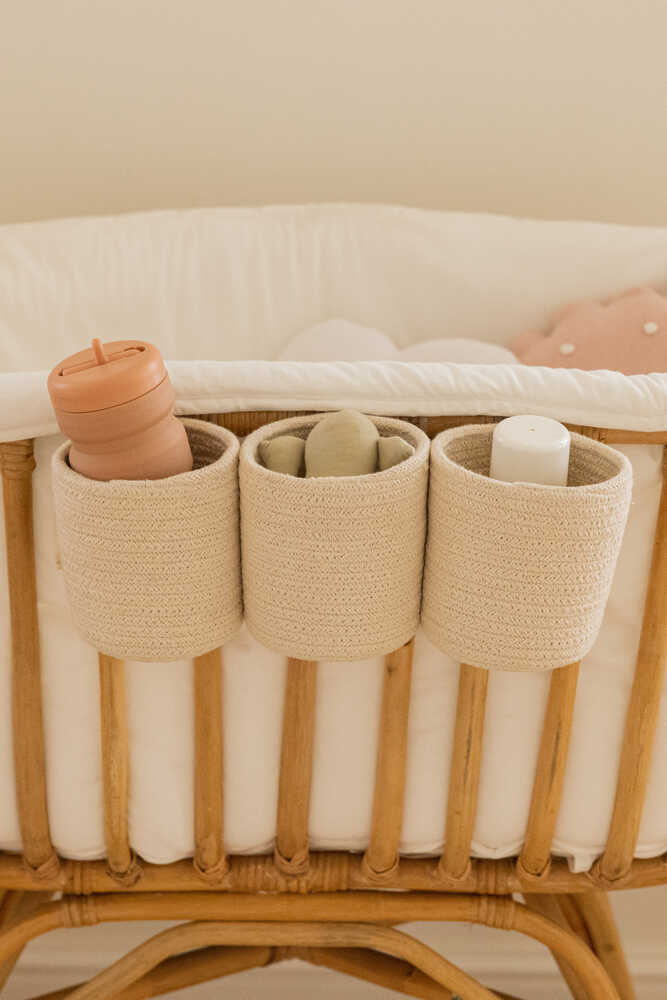 Crib Basket Vanilla  - Bamboo