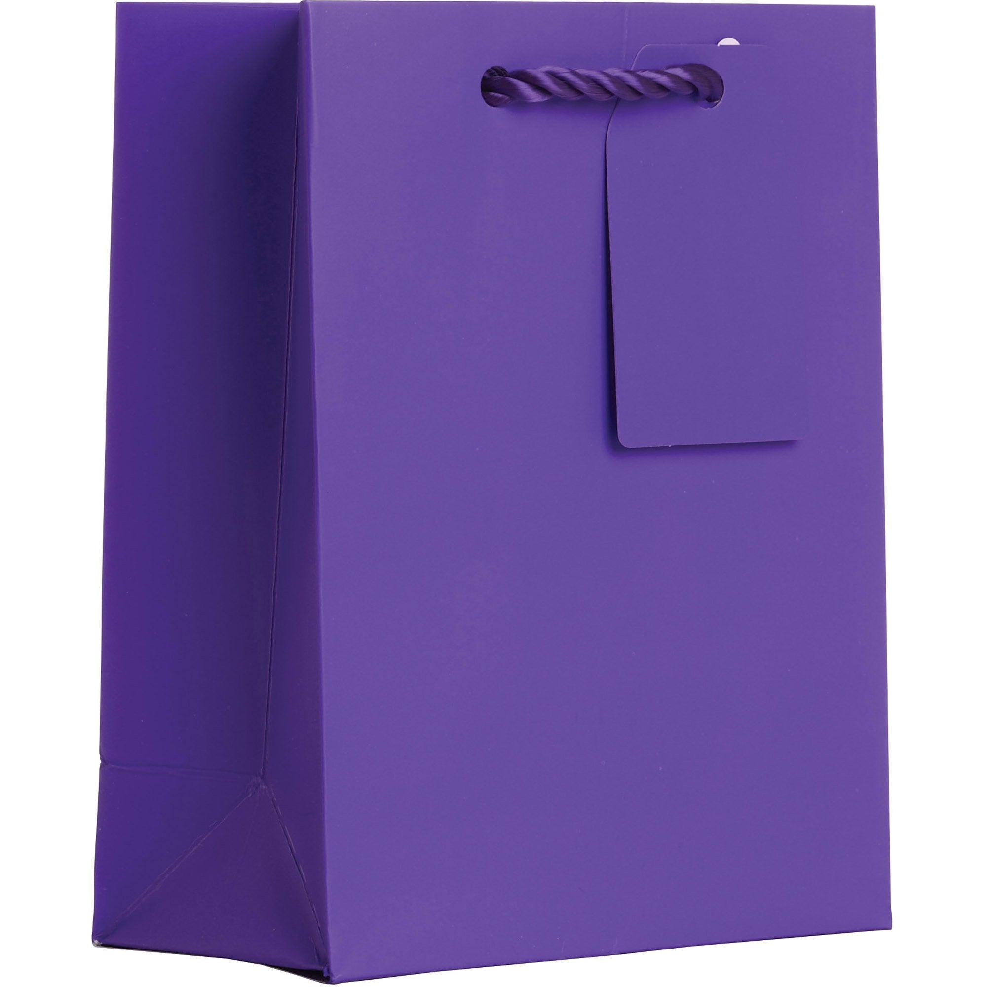 Heavyweight Solid Color Small Gift Bags, Matte Purple