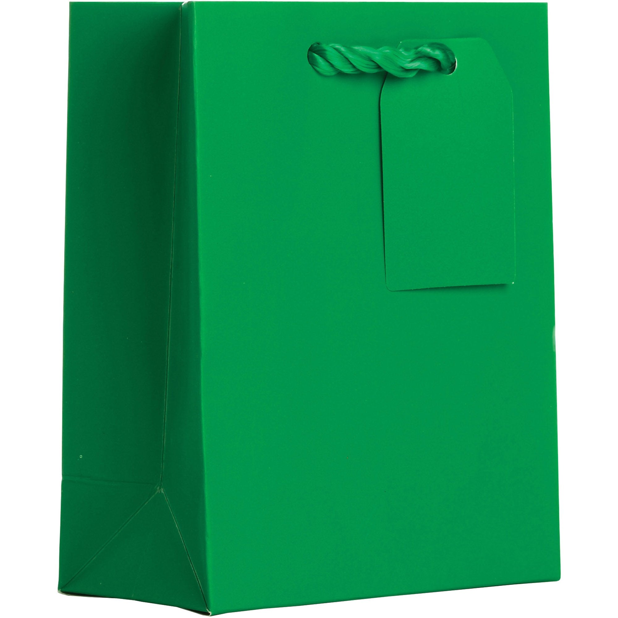Heavyweight Solid Color Small Gift Bags, Matte Green