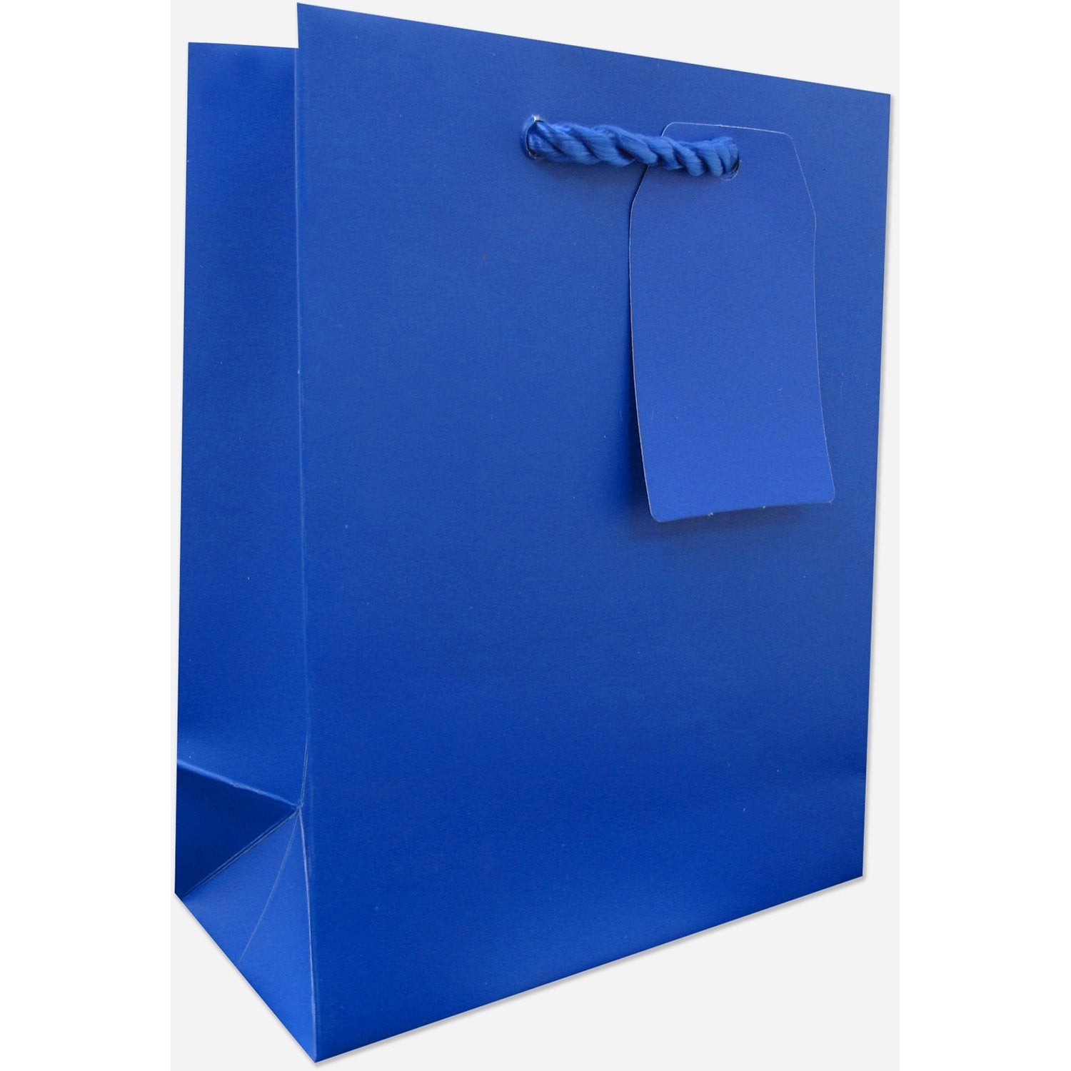 Heavyweight Solid Color Small Gift Bags, Matte Royal Blue