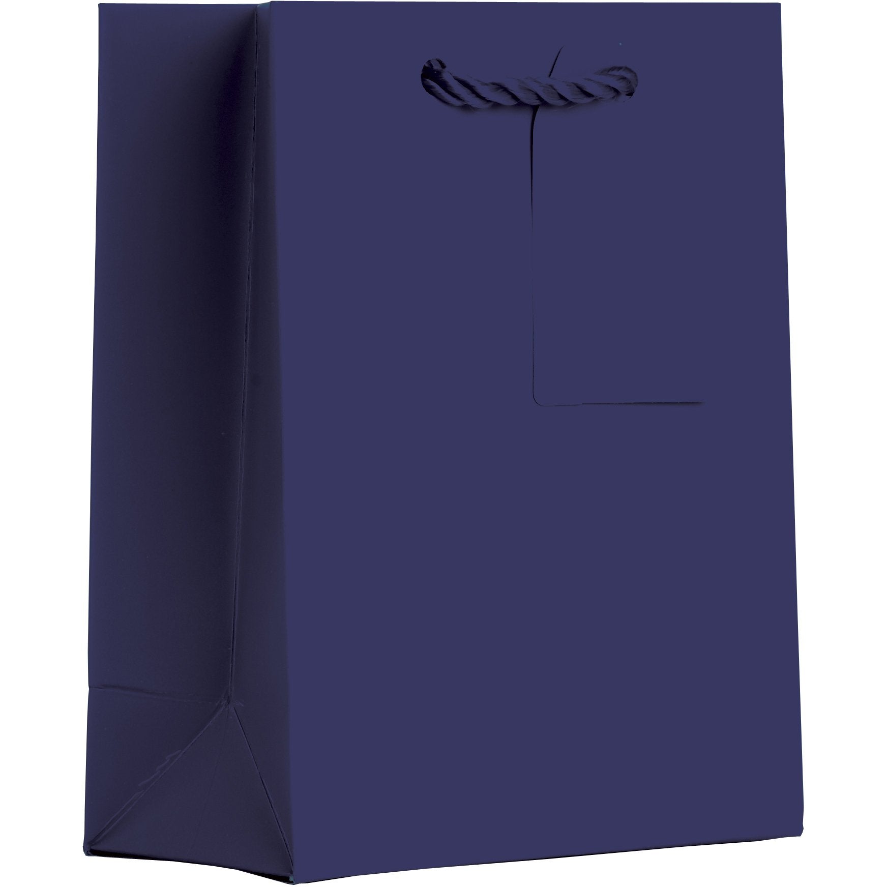 Heavyweight Solid Color Small Gift Bags, Matte Navy Blue