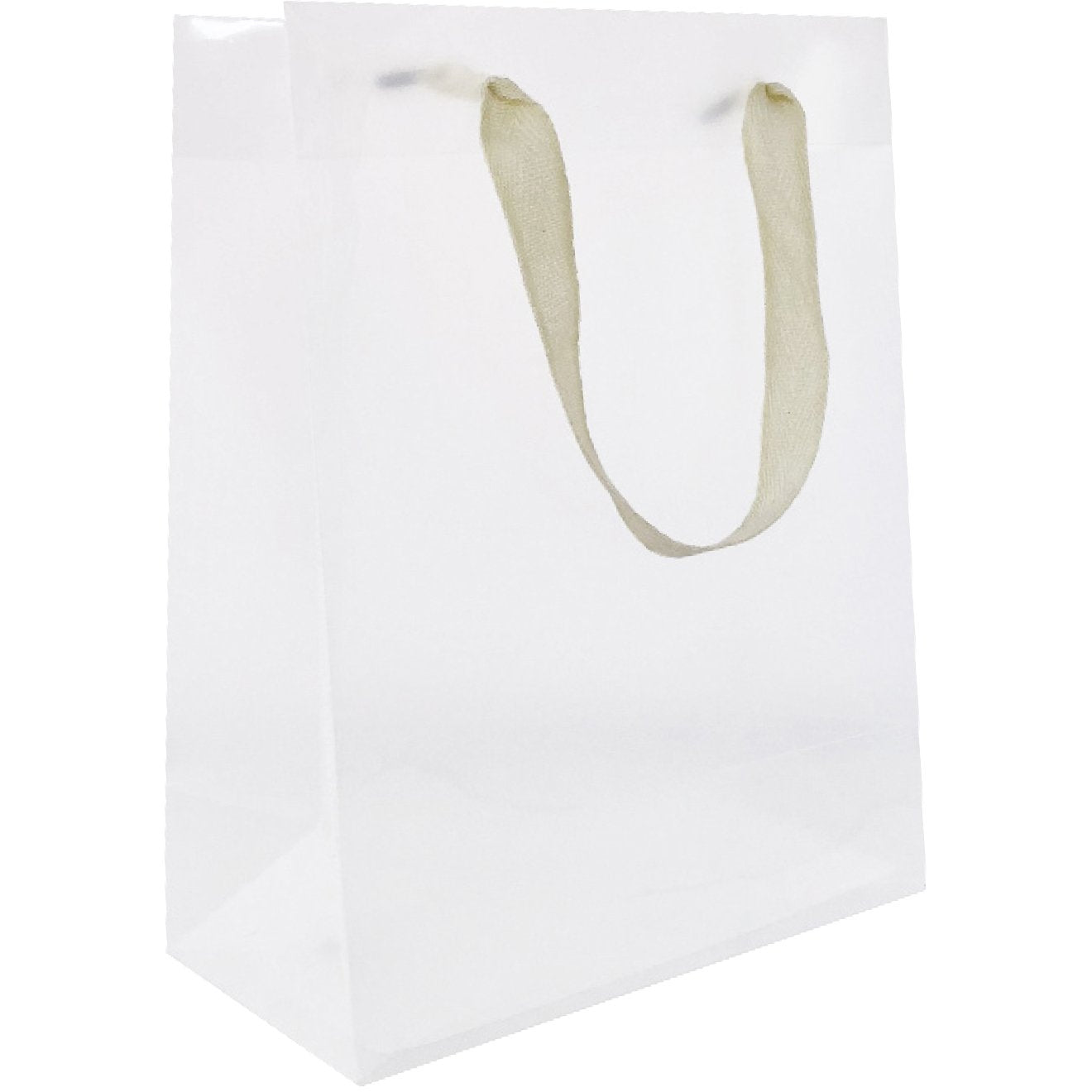 Heavyweight Solid Color Small Gift Bags, Clear Plastic