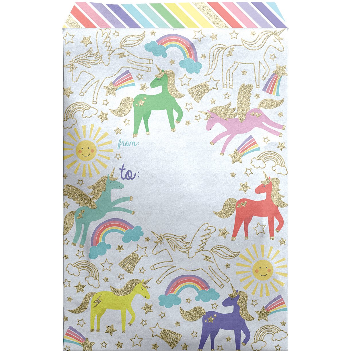 Small Kids Printed Padded Mailing Envelopes, Unicorns