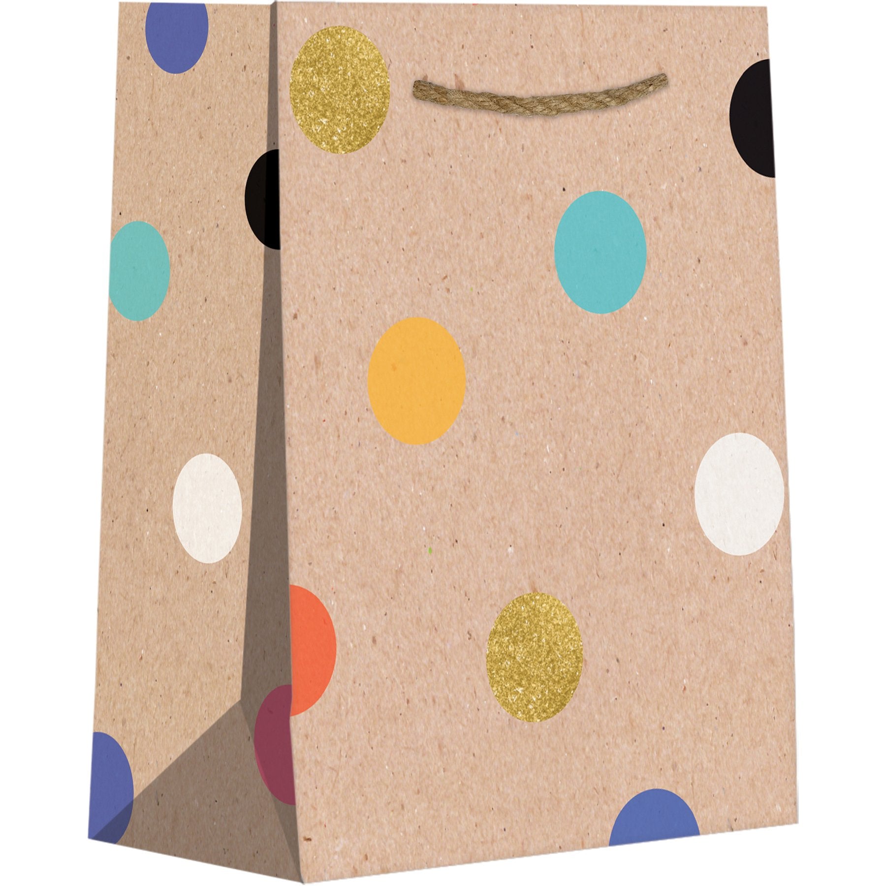 Tiny Birthday Gift Bags, Party Dot with Glitter Accents