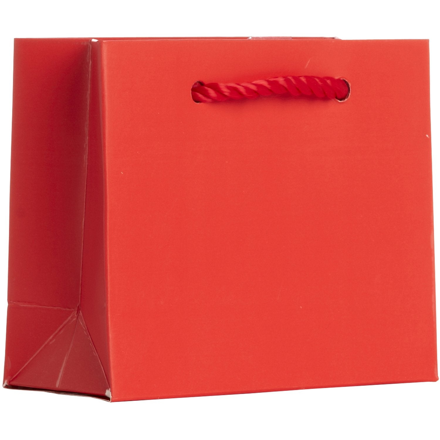 Heavyweight Solid Color Tiny Gift Bags, Matte Red