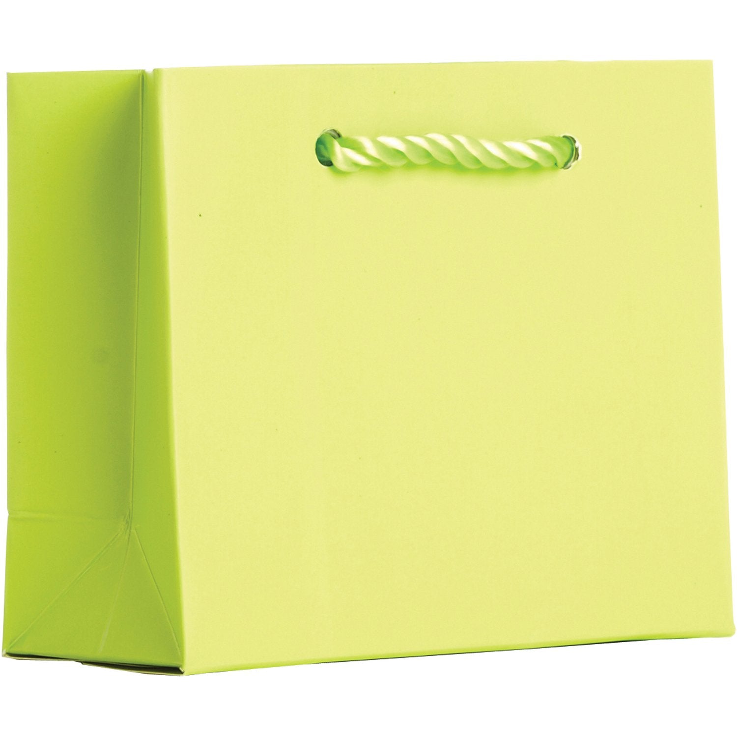 Heavyweight Solid Color Tiny Gift Bags, Matte Lime Green