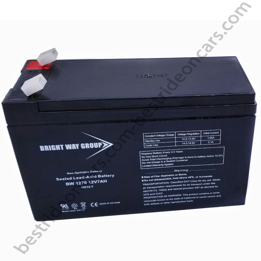 Best Ride On Cars Replacement Battery for 12V 7AH-Sealed Lead-Acid Battery-BW 1270 12V7AH-HX12-7-Kids Ride on Cars - EasyTot