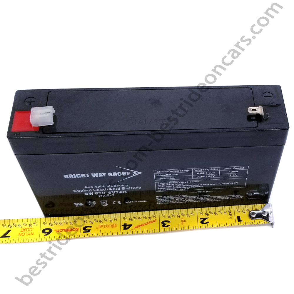Best Ride On Cars Replacement Battery for 6V 7AH-Sealed Lead-Acid Battery-BW 670 6V7AH-HX6-7-Kids Ride on Cars - EasyTot