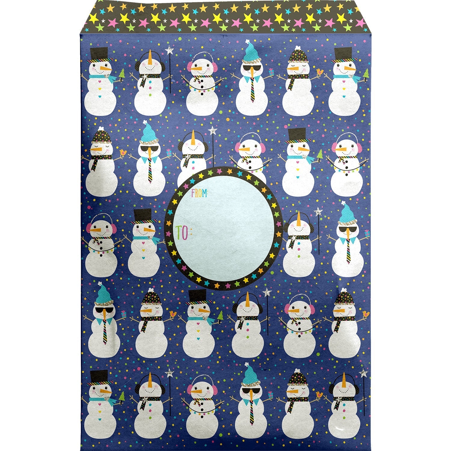 Large Christmas Printed Padded Mailing Envelopes, Snowman Party