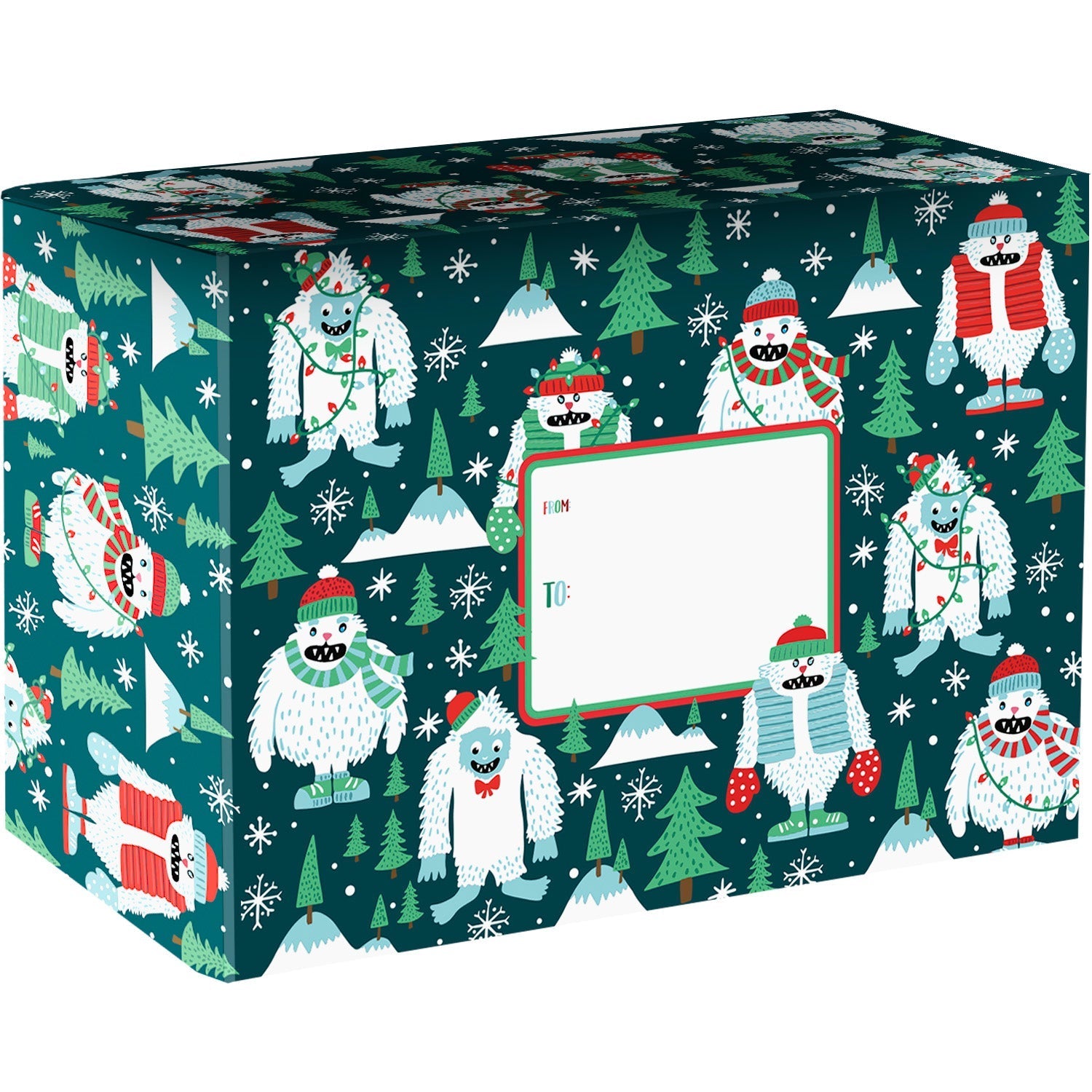 Yeti for the Holidays Medium Christmas Printed Gift Mailing Boxes