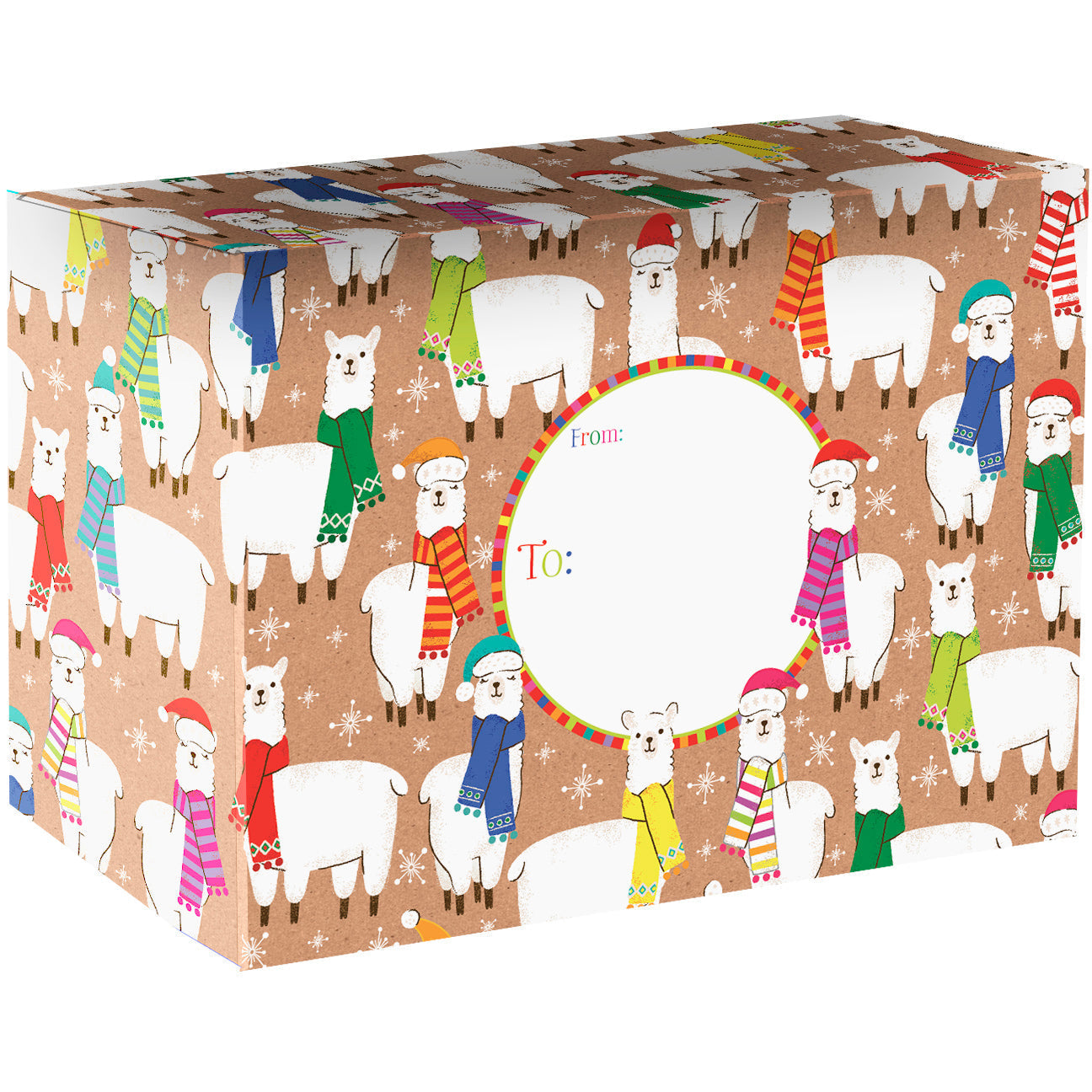 Llamas Medium Christmas Printed Gift Mailing Boxes