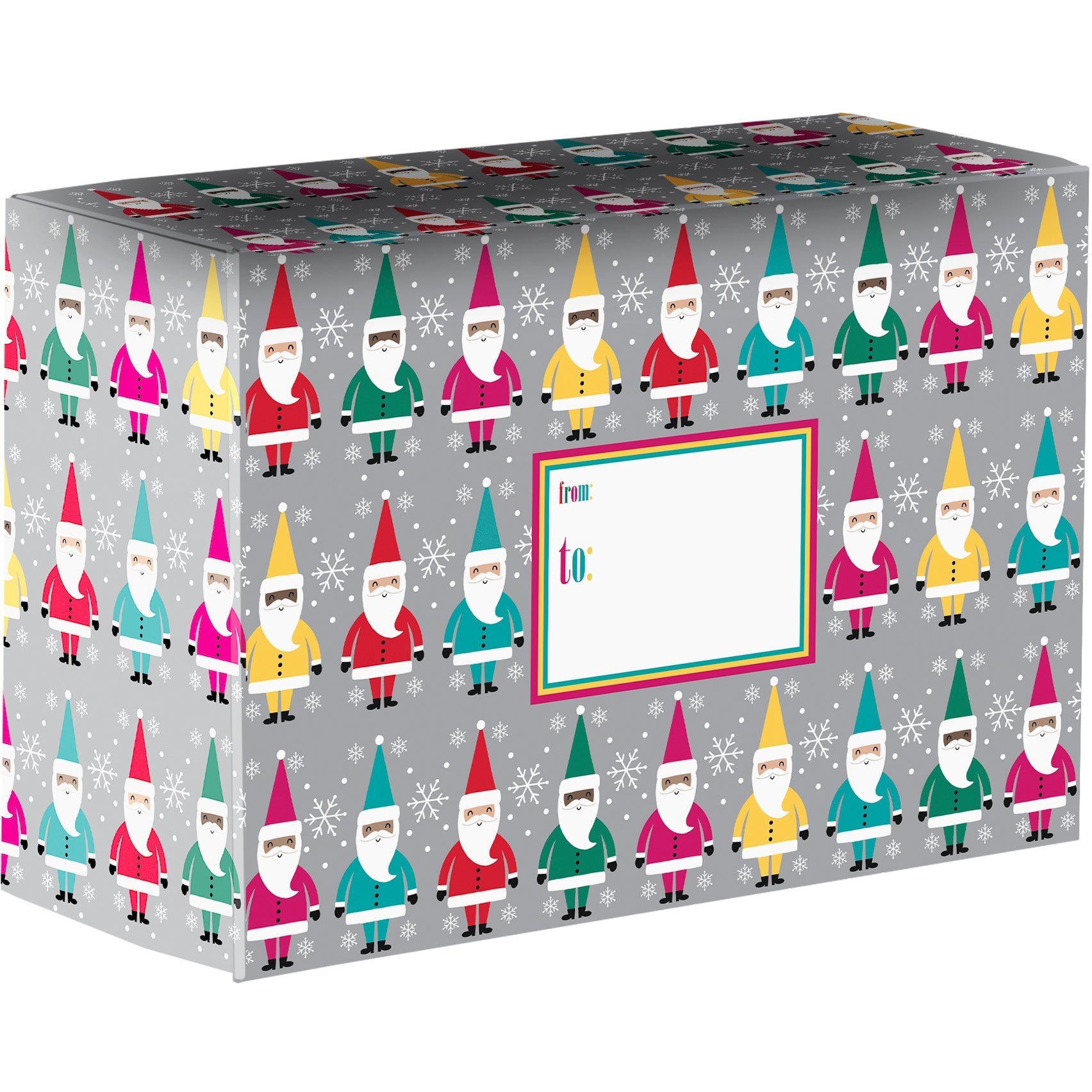 Bright Santa Medium Christmas Printed Gift Mailing Boxes