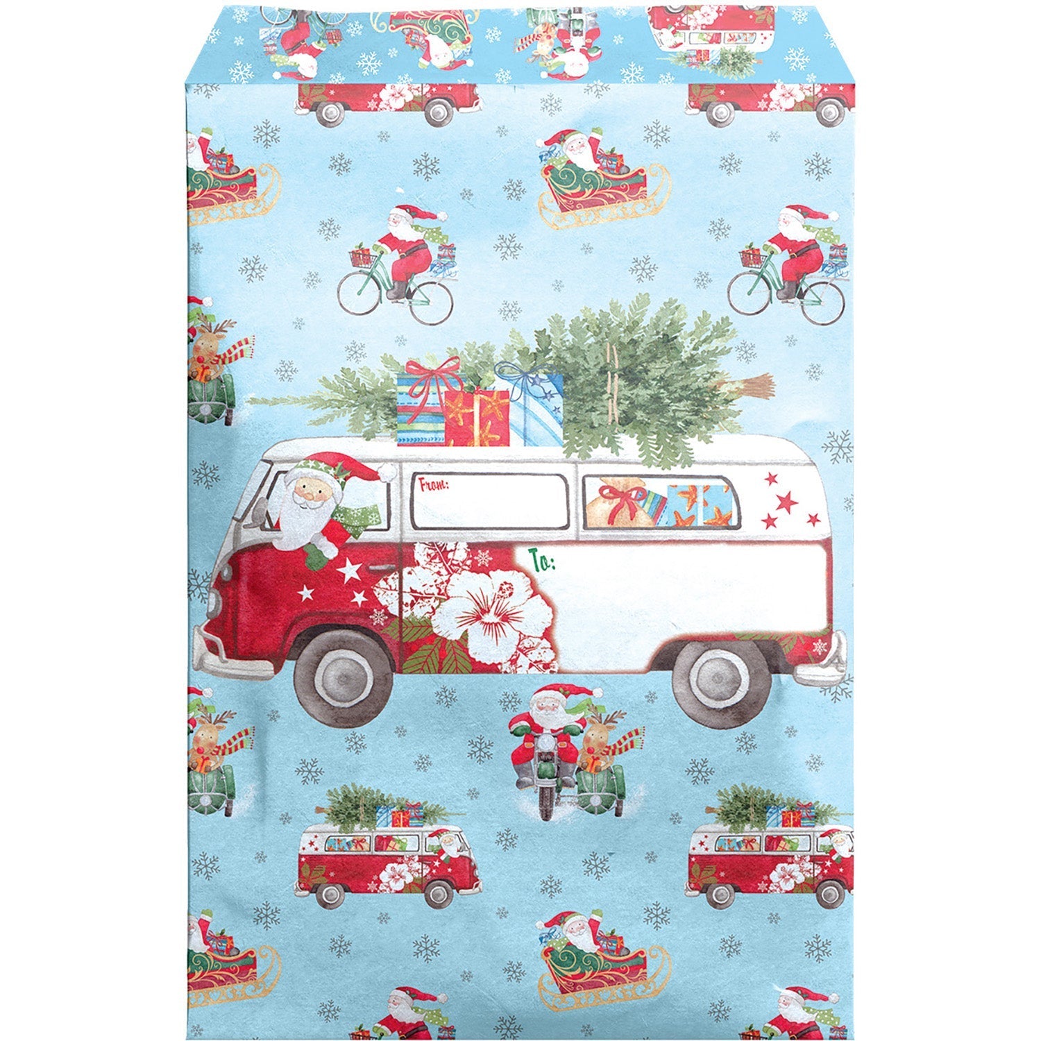 Medium Christmas Printed Padded Mailing Envelopes, Out for Delivery