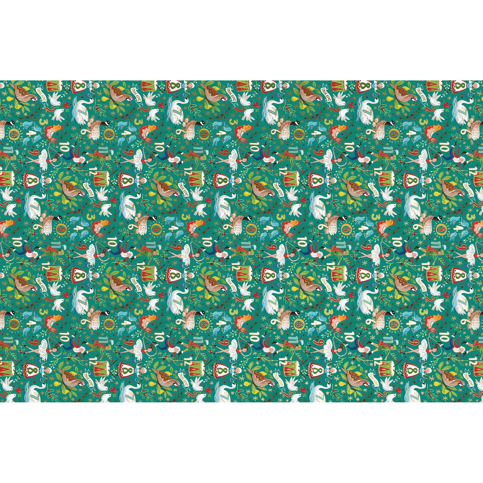 BXPT503d 12 Days Christmas Gift Tissue Paper Full Sheet