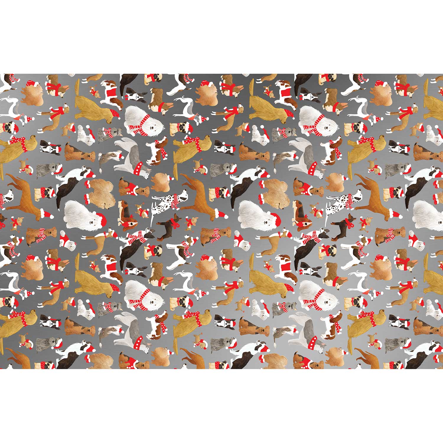 BXPT643d Santa's Dogs Gift Tissue Paper Full Sheet