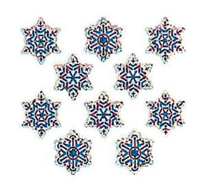 Jillson & Roberts Bulk Roll Prismatic Stickers, Micro Snowflakes (100 Repeats) - Present Paper