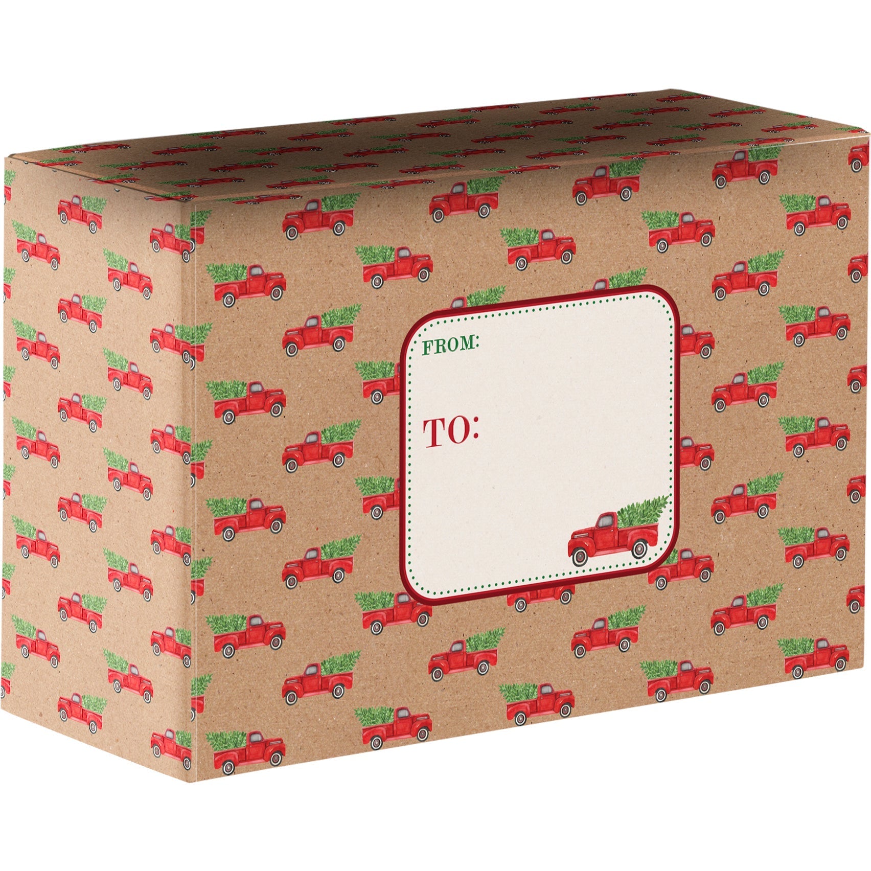Red Pickup Truck Small Christmas Printed Gift Mailing Boxes