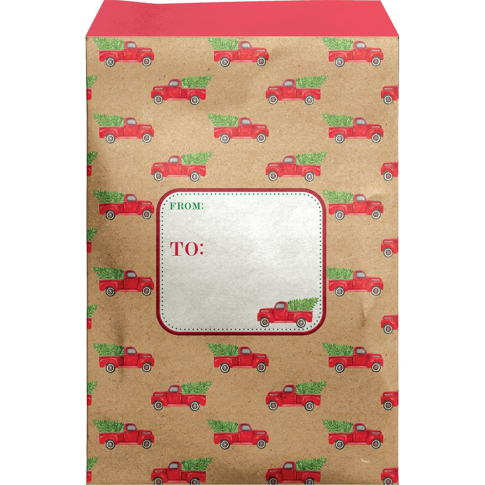 Small Christmas Printed Padded Mailing Envelopes, Red Pickup Truck