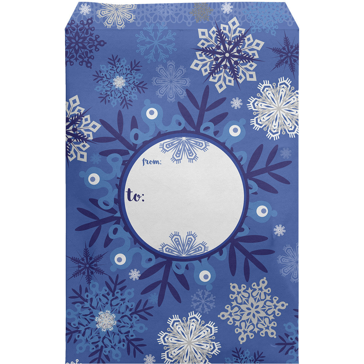 Small Christmas Printed Padded Mailing Envelopes, Elegant Snowflake