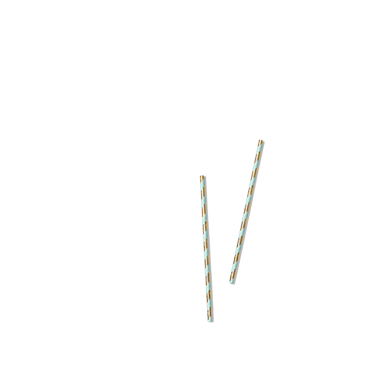 Coterie Mint and Gold Paper Straws (25 per pack) Straws