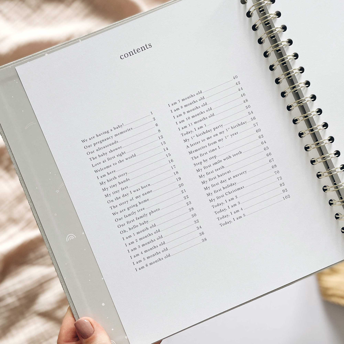 Blush and Gold My Baby Book - Baby Memory Book - Misty