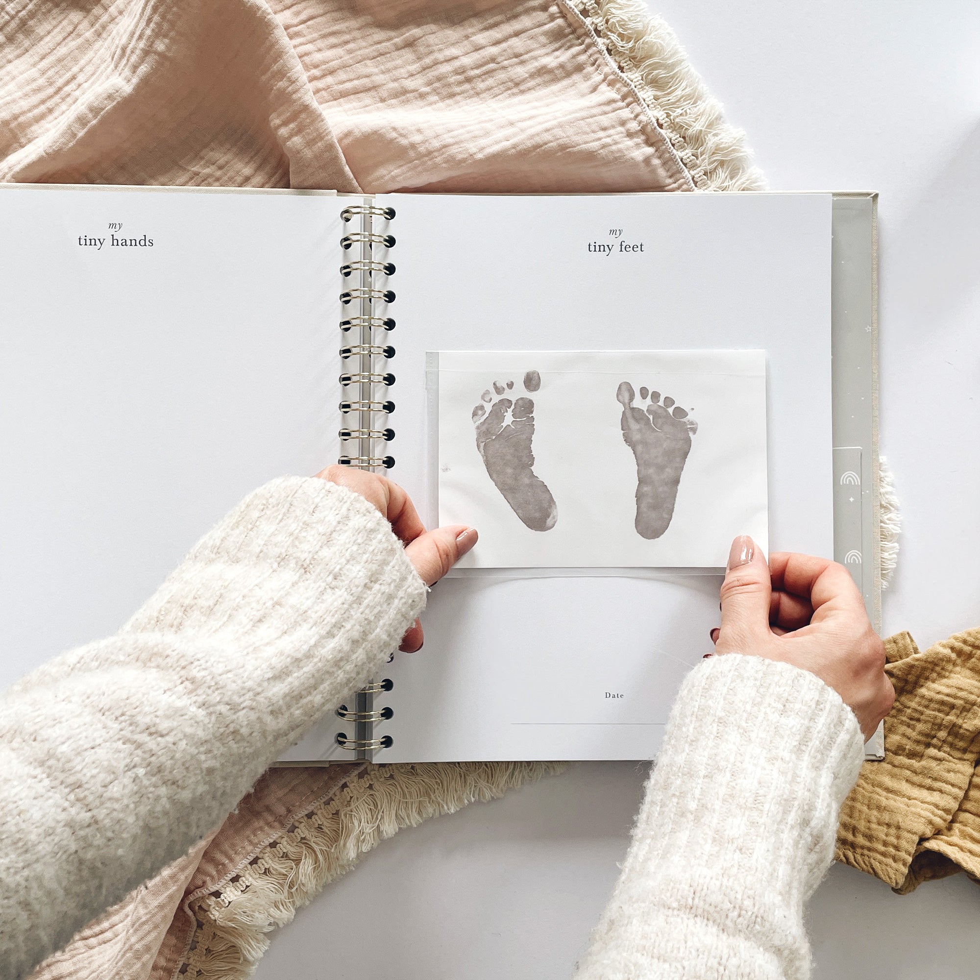 Blush and Gold My Baby Book - Baby Memory Book - Safari