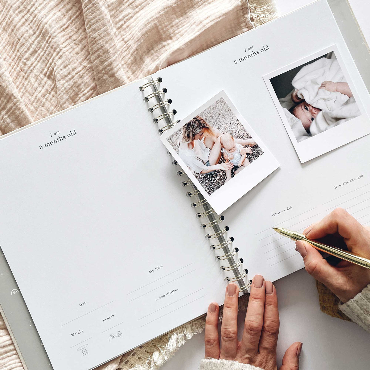Blush and Gold My Baby Book - Baby Memory Book - Misty