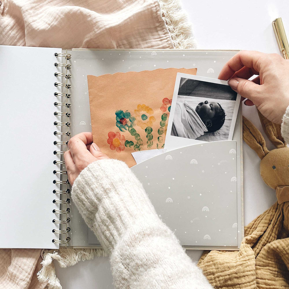 Blush and Gold My Baby Book - Baby Memory Book - Misty