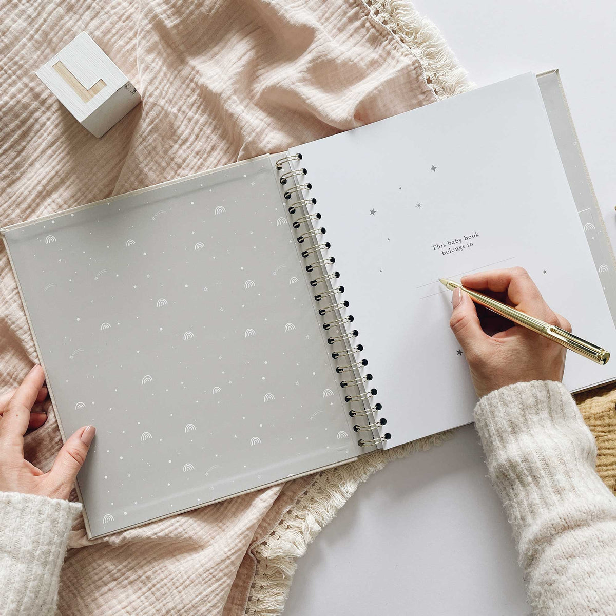 Blush and Gold My Baby Book - Baby Memory Book - Misty