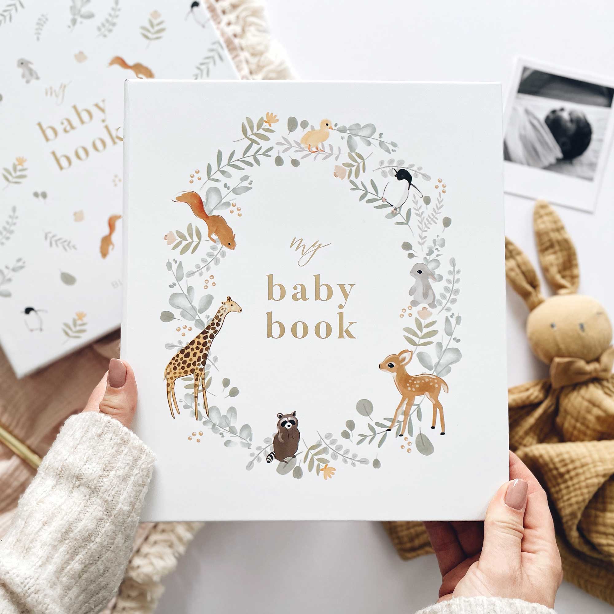 Blush and Gold My Baby Book - Baby Memory Book - Animals