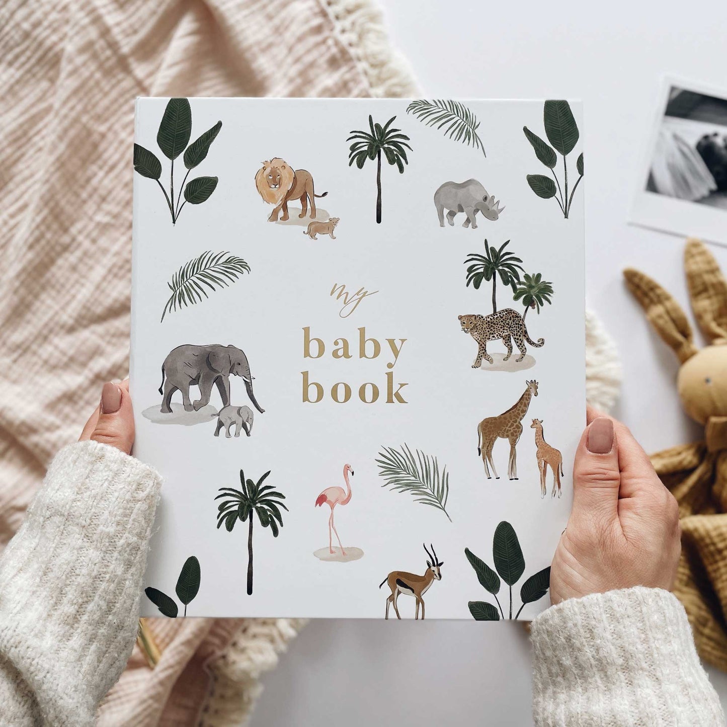 Blush and Gold My Baby Book - Baby Memory Book - Jungle