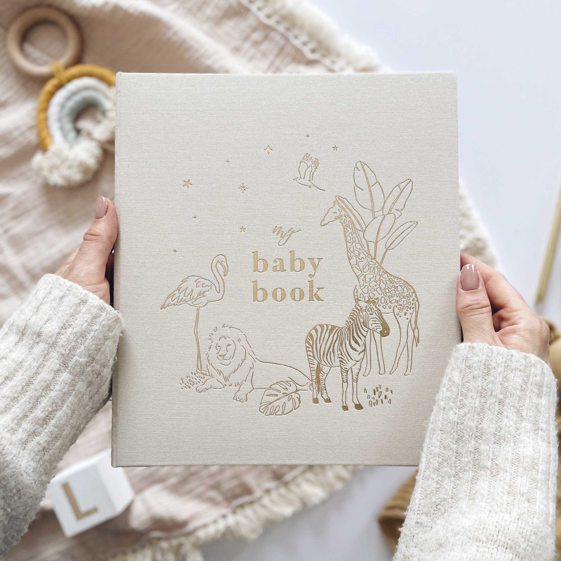 Blush and Gold My Baby Book - Baby Memory Book - Safari