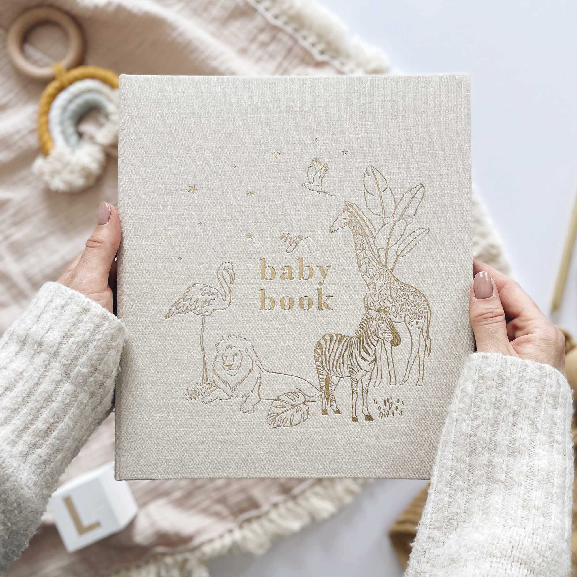 Blush and Gold My Baby Book - Baby Memory Book - Safari