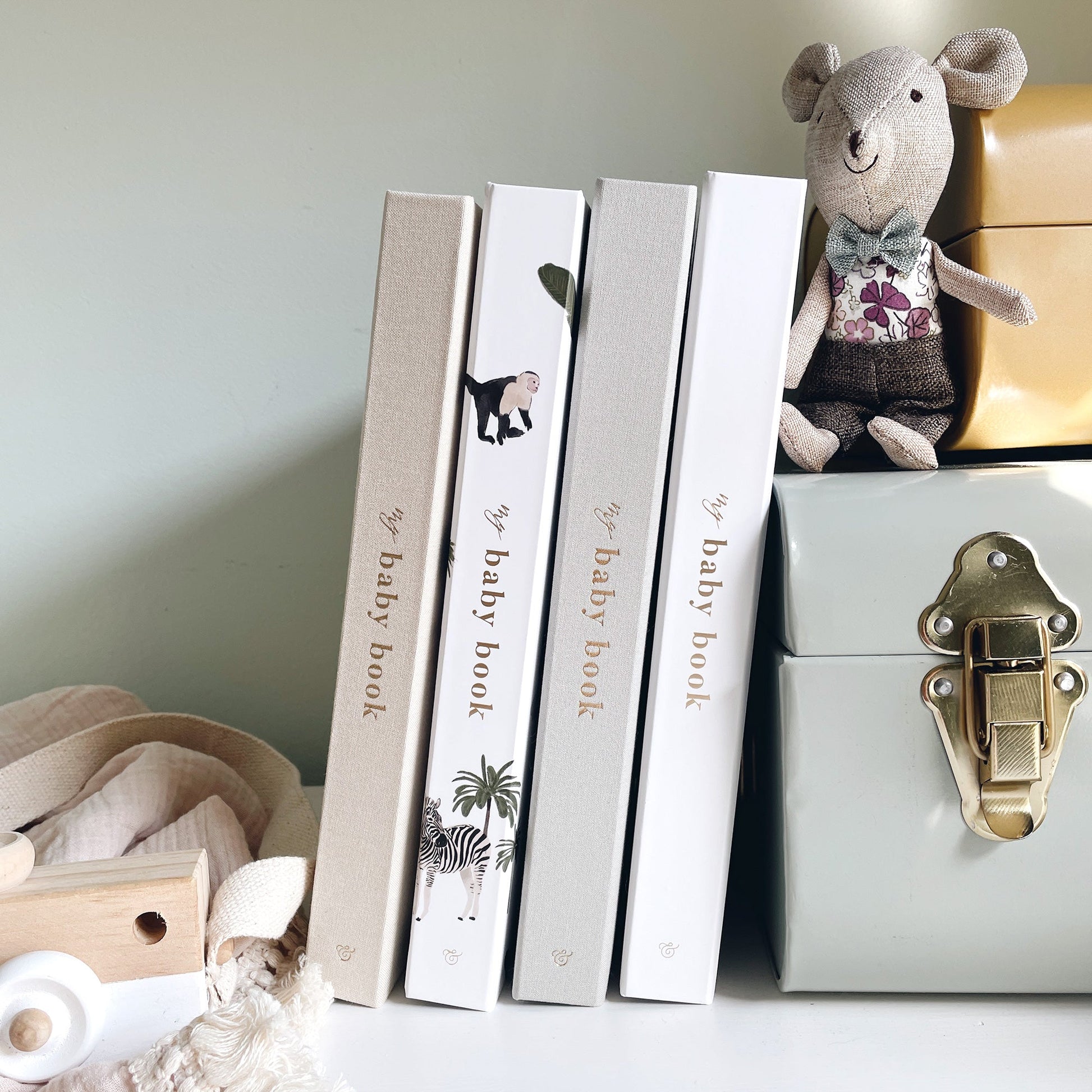 Blush and Gold My Baby Book - Baby Memory Book - Jungle