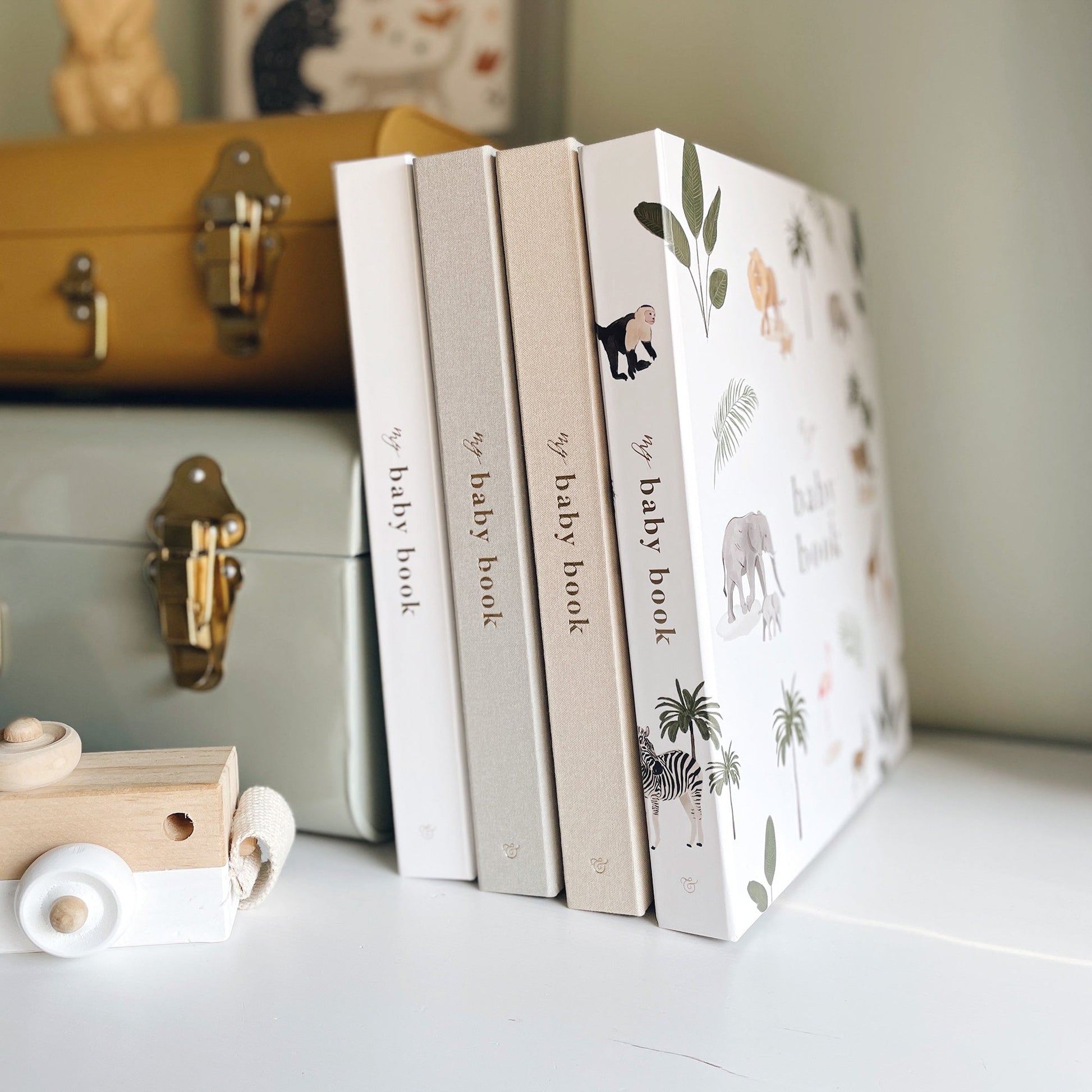 Blush and Gold My Baby Book - Baby Memory Book - Jungle