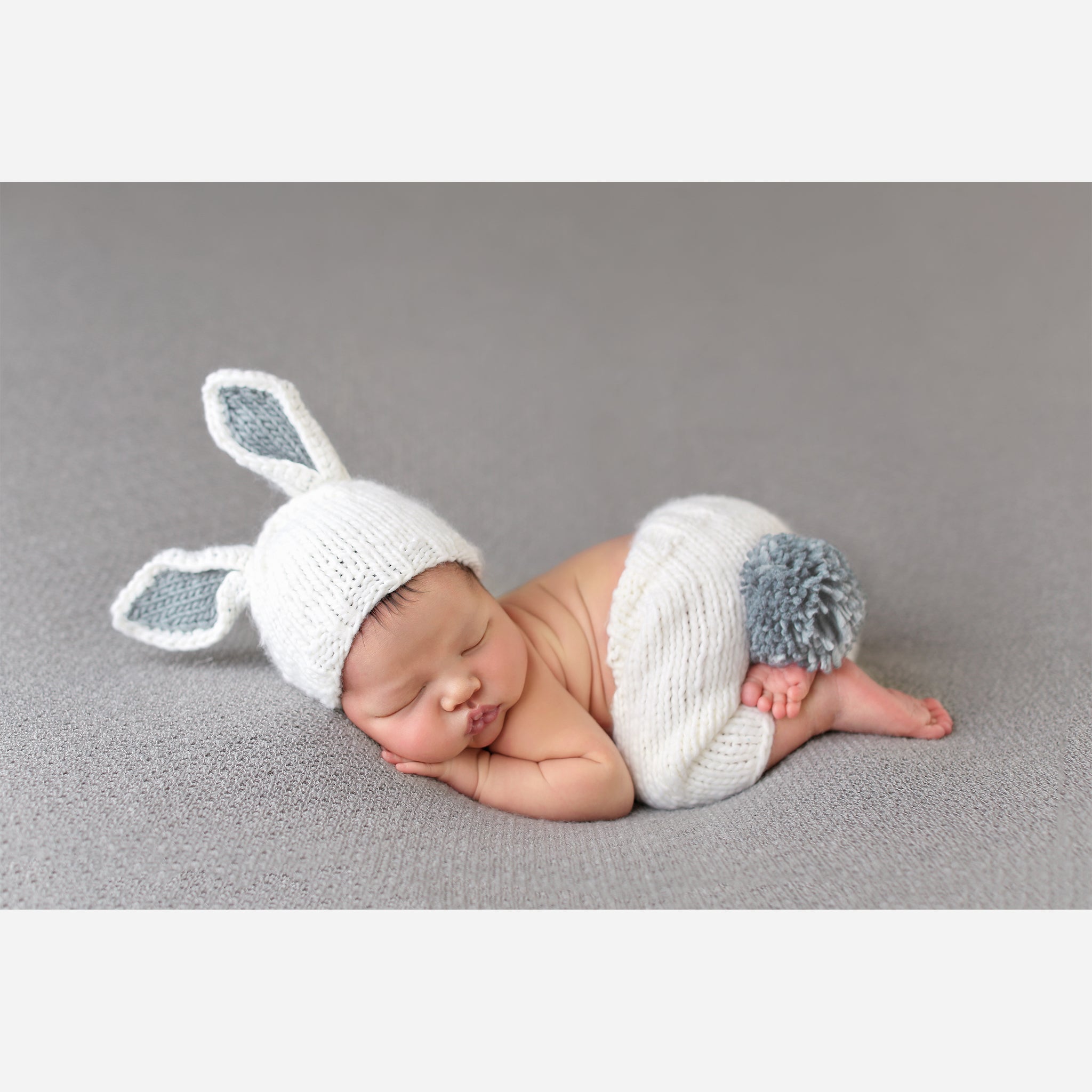 The Blueberry Hill Bailey Bunny Newborn Knit Set