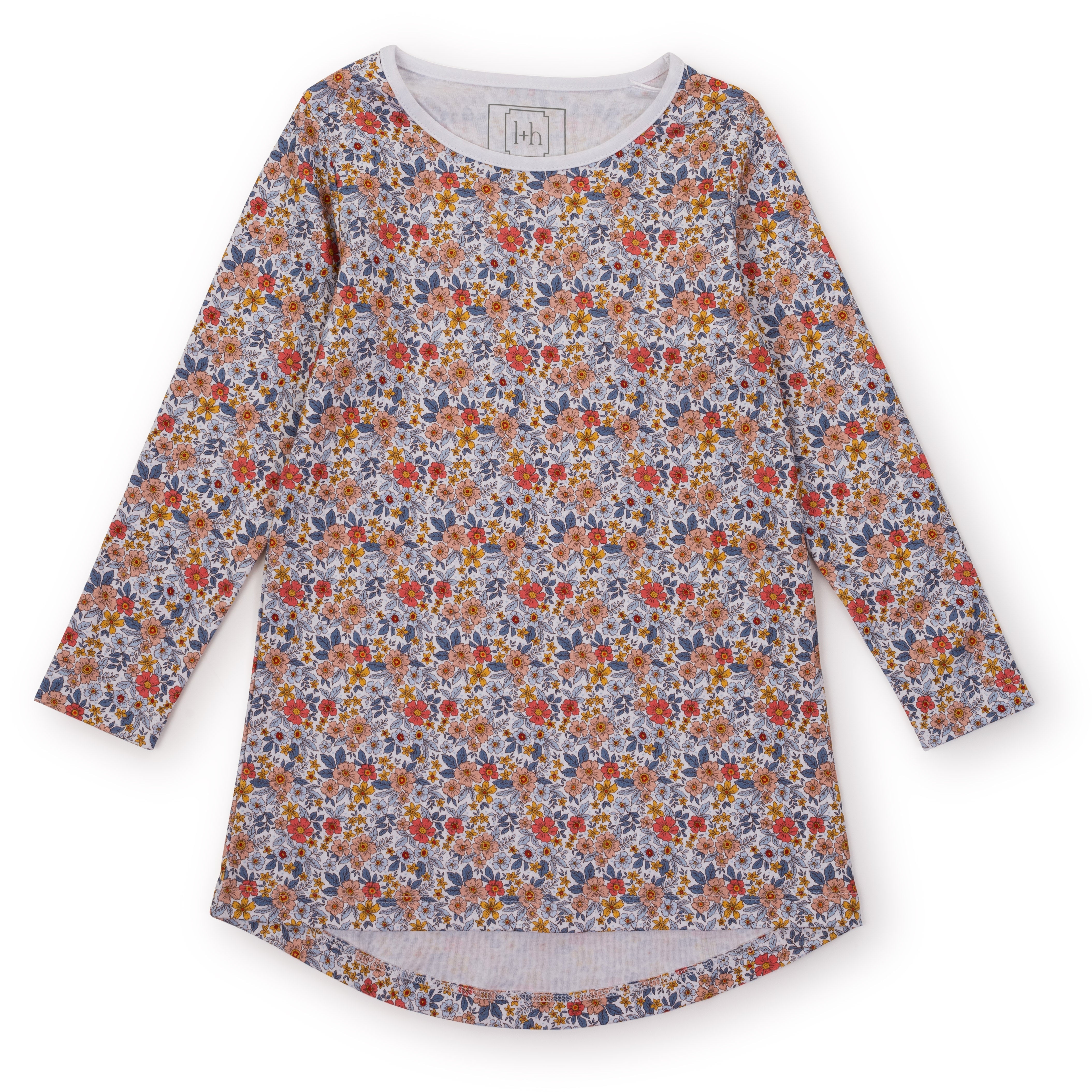 Berkeley Girls' Pima Cotton Shirt Dress - Falling For Floral