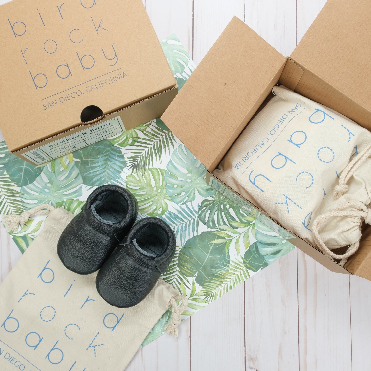 Black Baby Moccasins