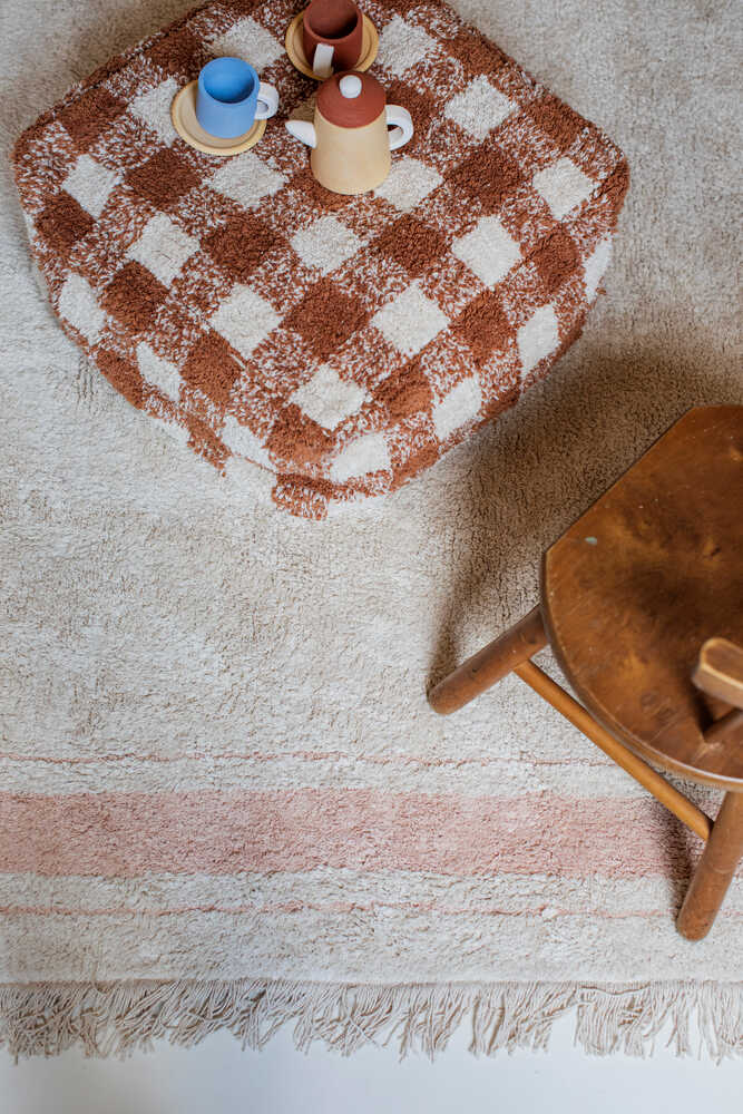 Washable Rug Plate Rose  - Little Chefs