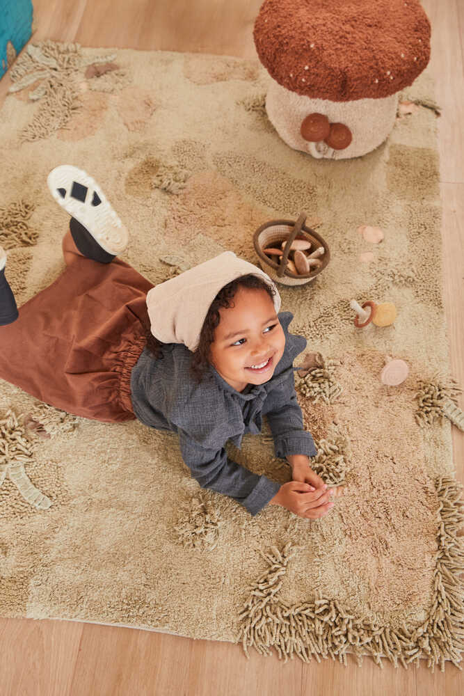 Washable Play Rug Mushroom Forest  - Mushroom hunt